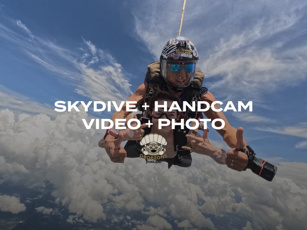 Dropzone Thailand VIP jump with outside cameraman